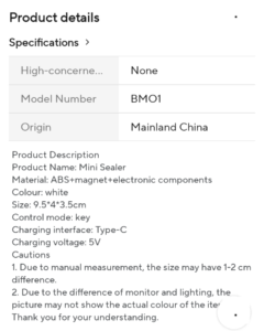 Mini Heat Sealing Machine | Type-C Rechargeable Portable Plastic Bag Sealer with Cutter Mini Heat Sealing Machine